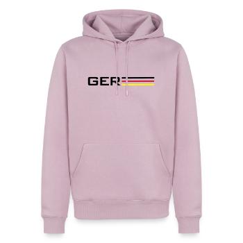 Deutschland GER Symbol - Männer Premium Bio Hoodie - Altrosa - Vorne - Nico (187cm)