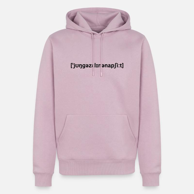 phonétique de poule - Sweat à capuche Premium bio Homme - rose poudré