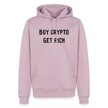 Crypto rich - Männer Premium Bio Hoodie - Altrosa - Vorne - Nico (187cm)