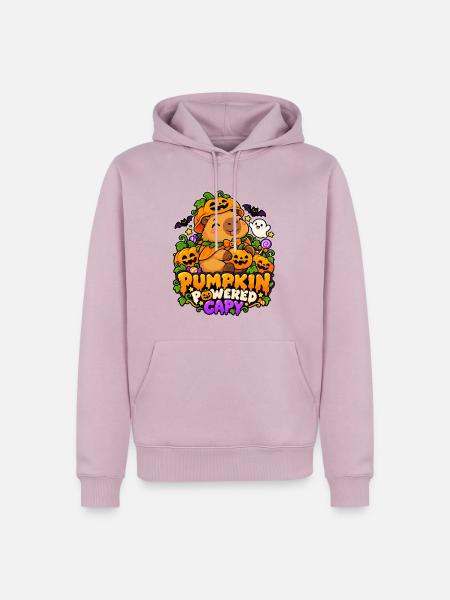 Pumpkin Powered Capybara - Männer Premium Bio Hoodie - Altrosa
