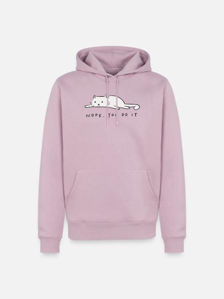 Katzensprüche Katze Katzenbaby Nope. You do it - Männer Premium Bio Hoodie - Altrosa