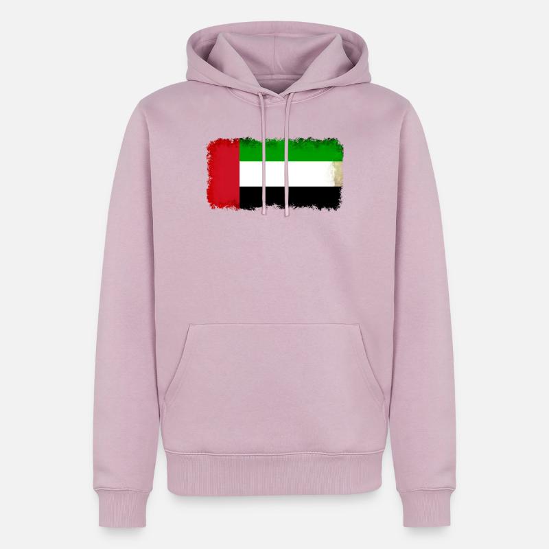 Emirates - Sweat à capuche Premium bio Homme - rose poudré