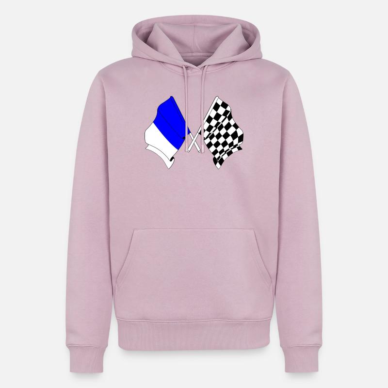 Drapeaux de course de Spa - Sweat à capuche Premium bio Homme - rose poudré
