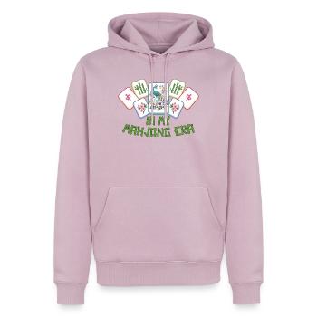 Mahjong Spiel Social Club Mahjong Ära - Männer Premium Bio Hoodie - Altrosa - Vorne - Nico (187cm)