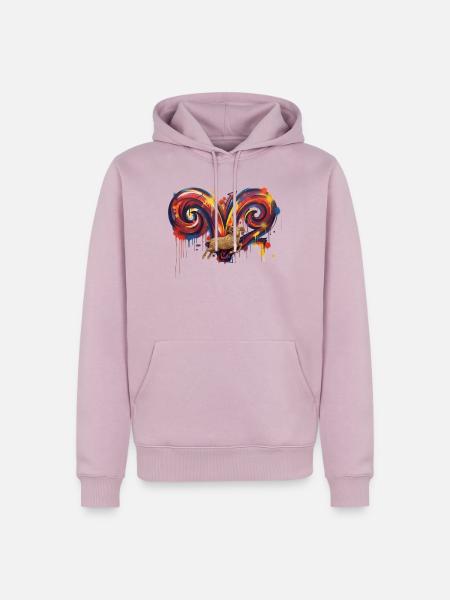 Straßen-Widder - Männer Premium Bio Hoodie - Altrosa