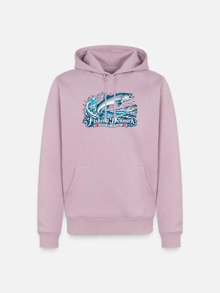 Dänemark Fischerei Wellen-Logo - Männer Premium Bio Hoodie - Altrosa