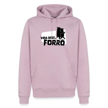 Vida Doce Forro – Tanzende Capybaras - Männer Premium Bio Hoodie - Altrosa - Vorne - Nico (187cm)