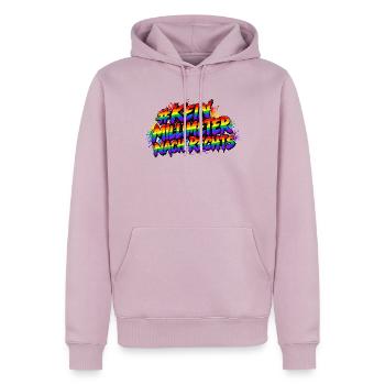 Kein Millimeter Nach Rechts Rainbow - Männer Premium Bio Hoodie - Altrosa - Vorne - Nico (187cm)
