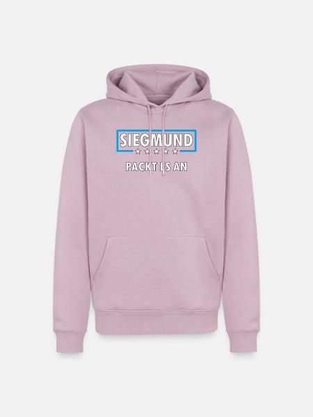 SIEGMUND - Männer Premium Bio Hoodie - Altrosa