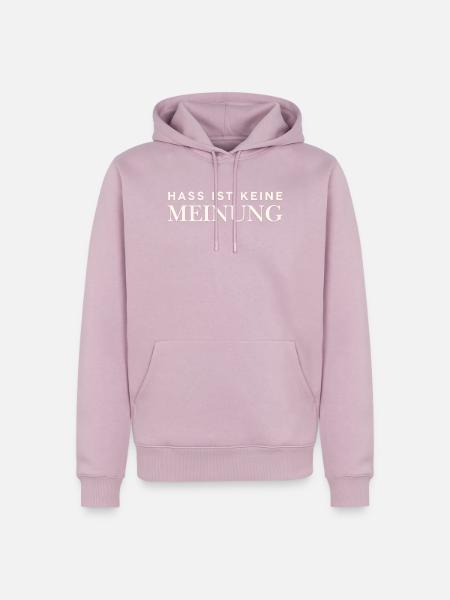Hass ist keine Meinung - Männer Premium Bio Hoodie - Altrosa