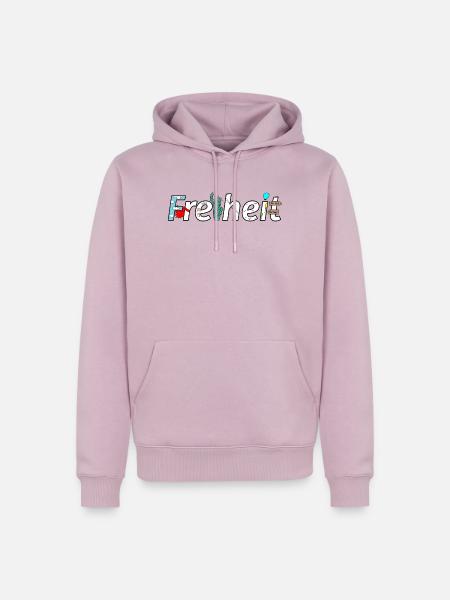 Freiheit Design - Männer Premium Bio Hoodie - Altrosa