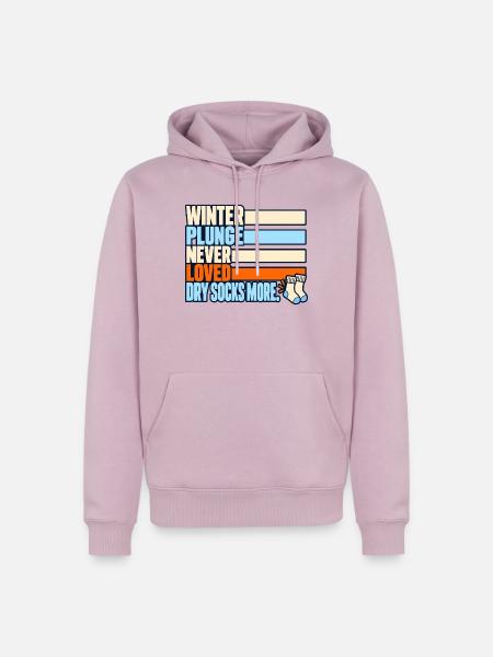 Winter Sprung Kaltwasser-challenge Schwimmfinisher - Männer Premium Bio Hoodie - Altrosa