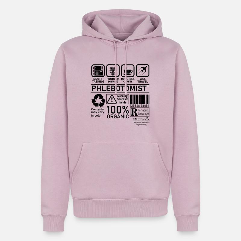 Phlebotomist multi tasking problem solving - Männer Premium Bio Hoodie - Altrosa