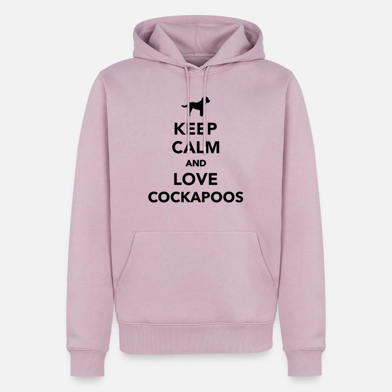 Cockapoo - Sweat à capuche Premium bio Homme - rose poudré