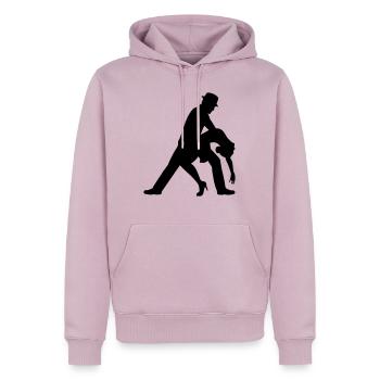 Salsa - Sweat à capuche Premium bio Homme - rose poudré - Devant - Nico (187cm)