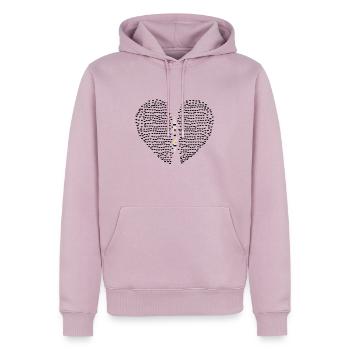 heart_swimmer - Männer Premium Bio Hoodie - Altrosa - Vorne - Nico (187cm)