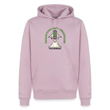 Normal oder paranormal - Männer Premium Bio Hoodie - Altrosa - Vorne - Nico (187cm)