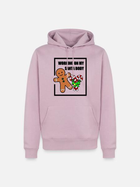 working santa body - Männer Premium Bio Hoodie - Altrosa