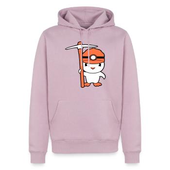 Ente Bergmann Spitzhacke Helm Lampe Minenarbeiter - Männer Premium Bio Hoodie - Altrosa - Vorne - Nico (187cm)