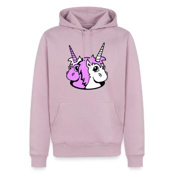 2 Unicorn Girl Team Cute Bottom Hole Friends - Men’s Premium Organic Hoodie - dusky pink - Front - Nico (187cm)