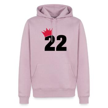 22_krone_f2 - Männer Premium Bio Hoodie - Altrosa - Vorne - Nico (187cm)