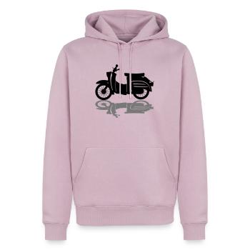 Fahrzeug - Schwalbe - Männer Premium Bio Hoodie - Altrosa - Vorne - Nico (187cm)