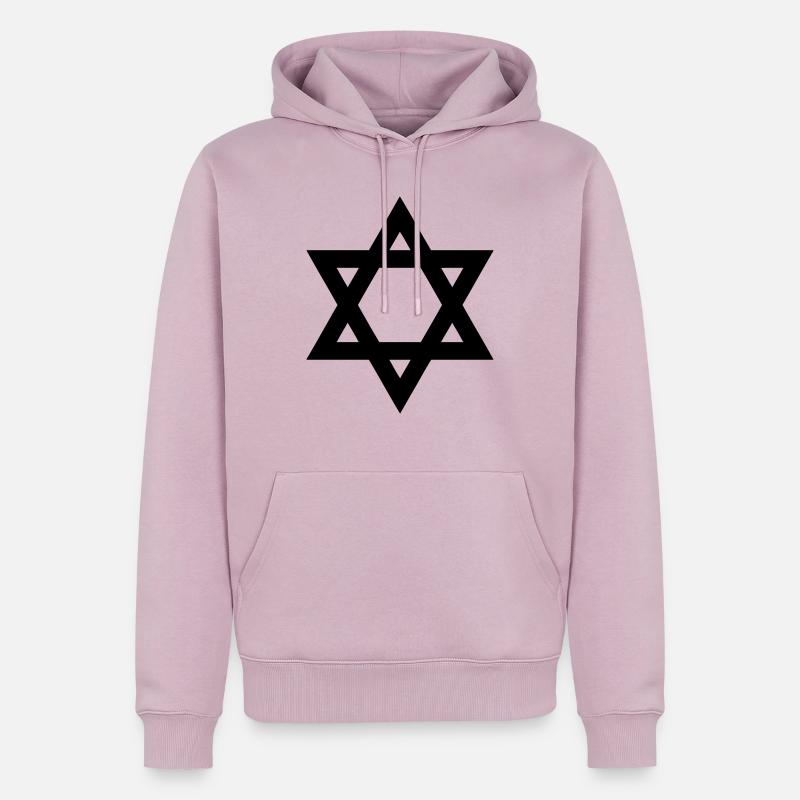 davidstern oder Judenster - Männer Premium Bio Hoodie - Altrosa
