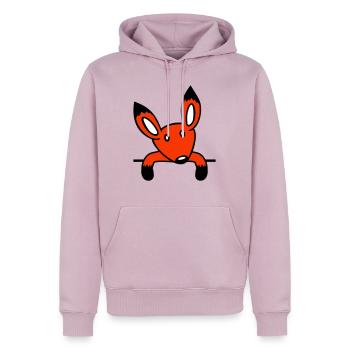 Fuchs Rotfuchs Hinter Zaun Mauer Wand Guckt Süß - Männer Premium Bio Hoodie - Altrosa - Vorne - Nico (187cm)