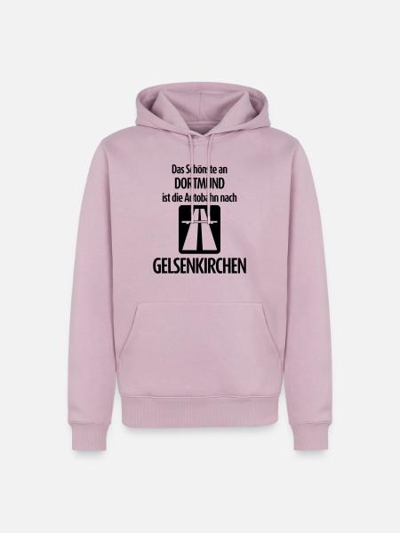 Autobahn nach Gelsenkirchen - Anti Dortmund - Männer Premium Bio Hoodie - Altrosa