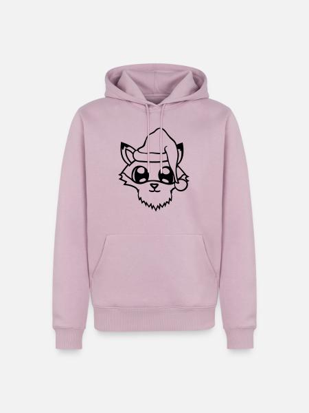 Fuchs Rotfuchs Weihnachtsmann Weihnachten Geschenk - Männer Premium Bio Hoodie - Altrosa