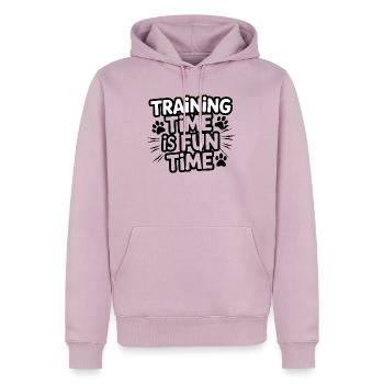  Training Time Is Fun Time Hundetraining Für - Männer Premium Bio Hoodie - Altrosa - Vorne - Nico (187cm)