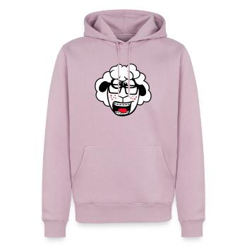 Schaf Nerd Hornbrille Brille Spange Geek Schlau - Männer Premium Bio Hoodie - Altrosa - Vorne - Nico (187cm)