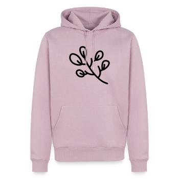 Flower 03 - Men’s Premium Organic Hoodie - dusky pink - Front - Nico (187cm)