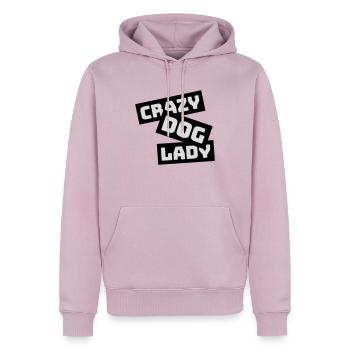 crazy dog lady Zitat - Männer Premium Bio Hoodie - Altrosa - Vorne - Nico (187cm)
