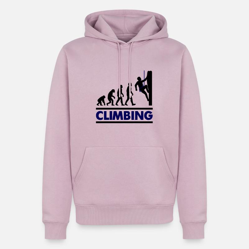 Klettern Evolution Climber - Männer Premium Bio Hoodie - Altrosa