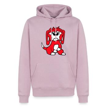 Hund Guckt Unglücklich Traurig Schüchtern Angst - Männer Premium Bio Hoodie - Altrosa - Vorne - Nico (187cm)