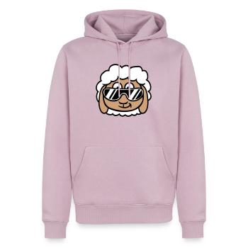 Mouton Lunettes de soleil Fête Mouton Agneau Tête Fraîche - Sweat à capuche Premium bio Homme - rose poudré - Devant - Nico (187cm)