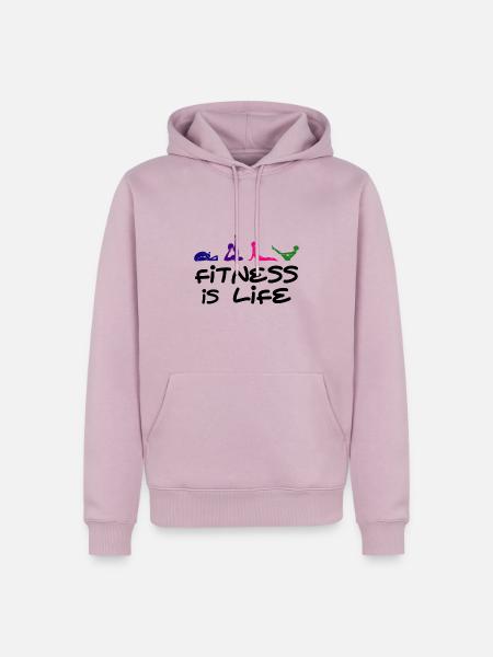 Fitness - Männer Premium Bio Hoodie - Altrosa