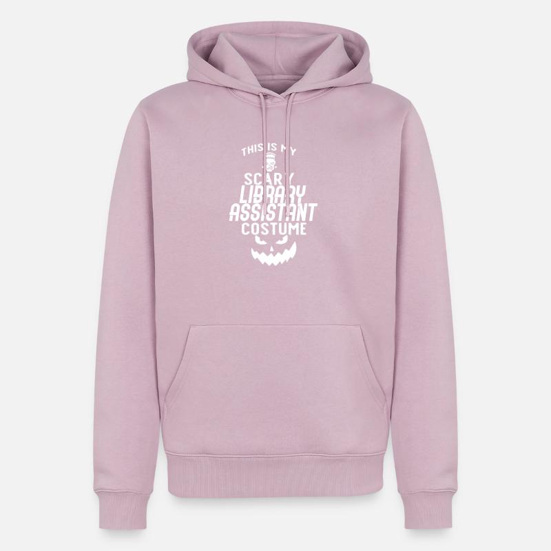 Assistant Bibliothèque Effrayant - Sweat à capuche Premium bio Homme - rose poudré