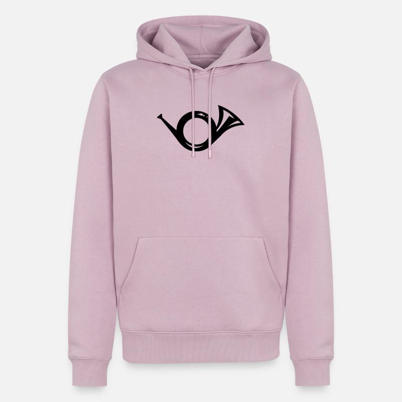 Posthorn Post Briefträger Postbote Horn Geschenk - Männer Premium Bio Hoodie - Altrosa