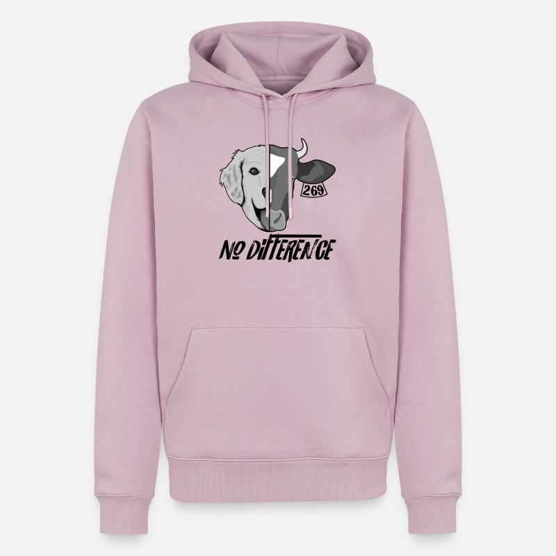 Aucune différence - Sweat à capuche Premium bio Homme - rose poudré