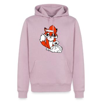 Fuchs Rotfuchs Weihnachtsmann Weihnachten Geschenk - Männer Premium Bio Hoodie - Altrosa - Vorne - Nico (187cm)