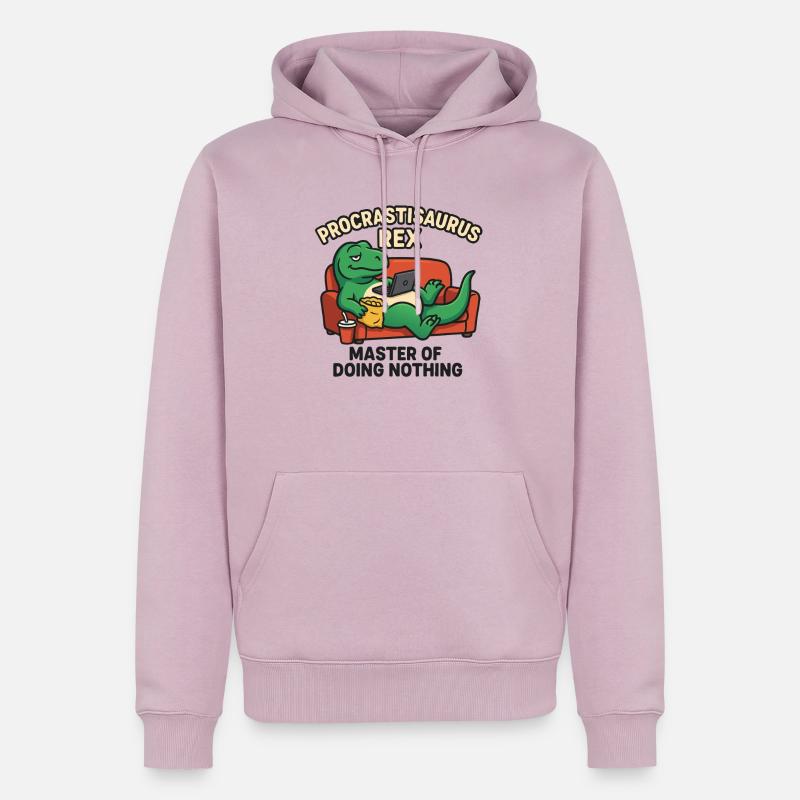 Procastisaurus Rex - Männer Premium Bio Hoodie - Altrosa