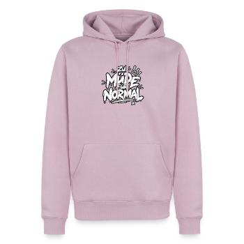 Zu Müde Für Normal – Graffiti Shirt - Männer Premium Bio Hoodie - Altrosa - Vorne - Nico (187cm)