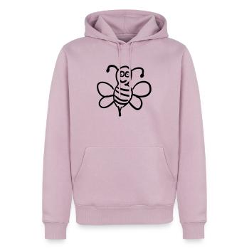 biene - Männer Premium Bio Hoodie - Altrosa - Vorne - Nico (187cm)