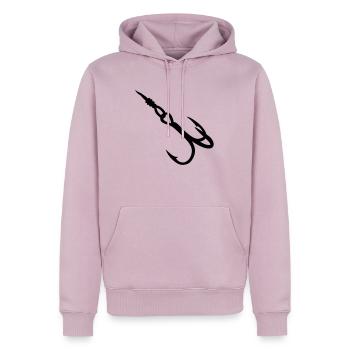 (drillingshaken) - Männer Premium Bio Hoodie - Altrosa - Vorne - Nico (187cm)