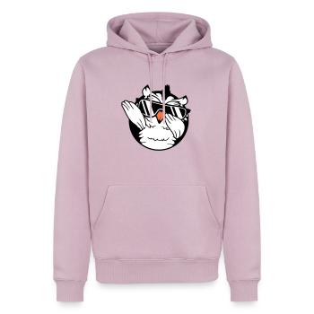 Eule Dabbing Dab Dance Pose Geste Sonnenbrille süß - Männer Premium Bio Hoodie - Altrosa - Vorne - Nico (187cm)