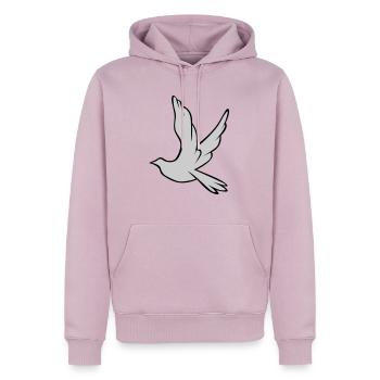 Friedenstaube Frieden Freiheit - Männer Premium Bio Hoodie - Altrosa - Vorne - Nico (187cm)