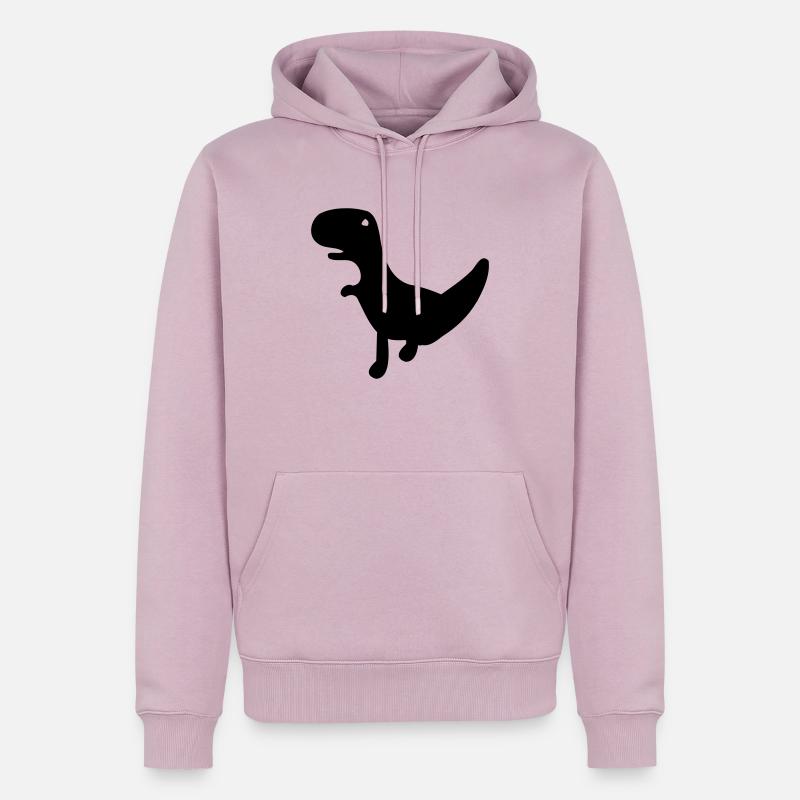 Le Dino de Cactus Run - Sweat à capuche Premium bio Homme - rose poudré