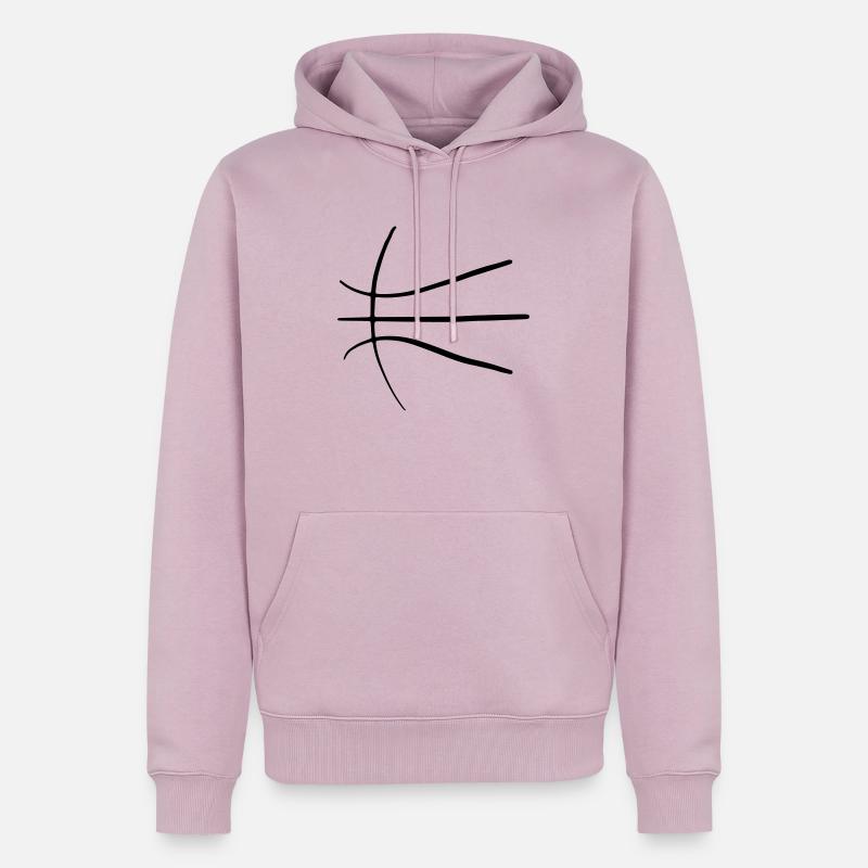 Basket-ball 07 - Sweat à capuche Premium bio Homme - rose poudré